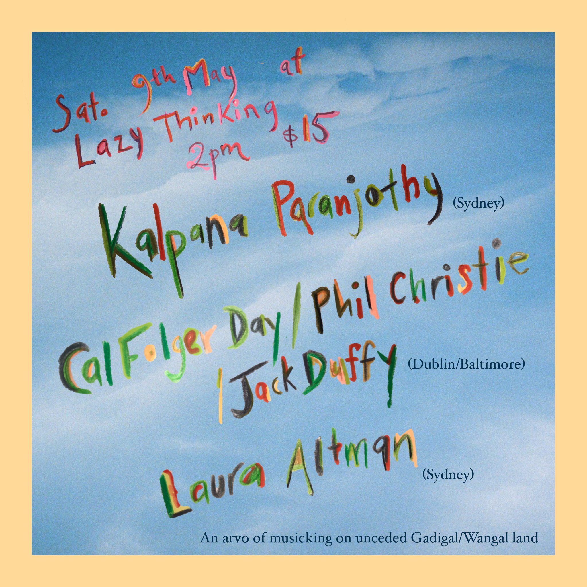 Cal Folger Day / Phil Christie / Jack Duffy + Kalpana Paranjothy + Laura Altman